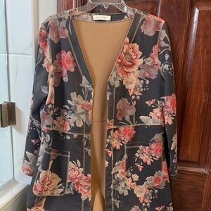 Solitaire Floral Black and Red Jacket